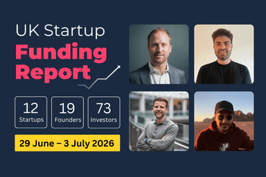 UK Startup Funding Report: £102.1m raised across AI, Fintech and Energy (29 Jun–3 Jul 2026).