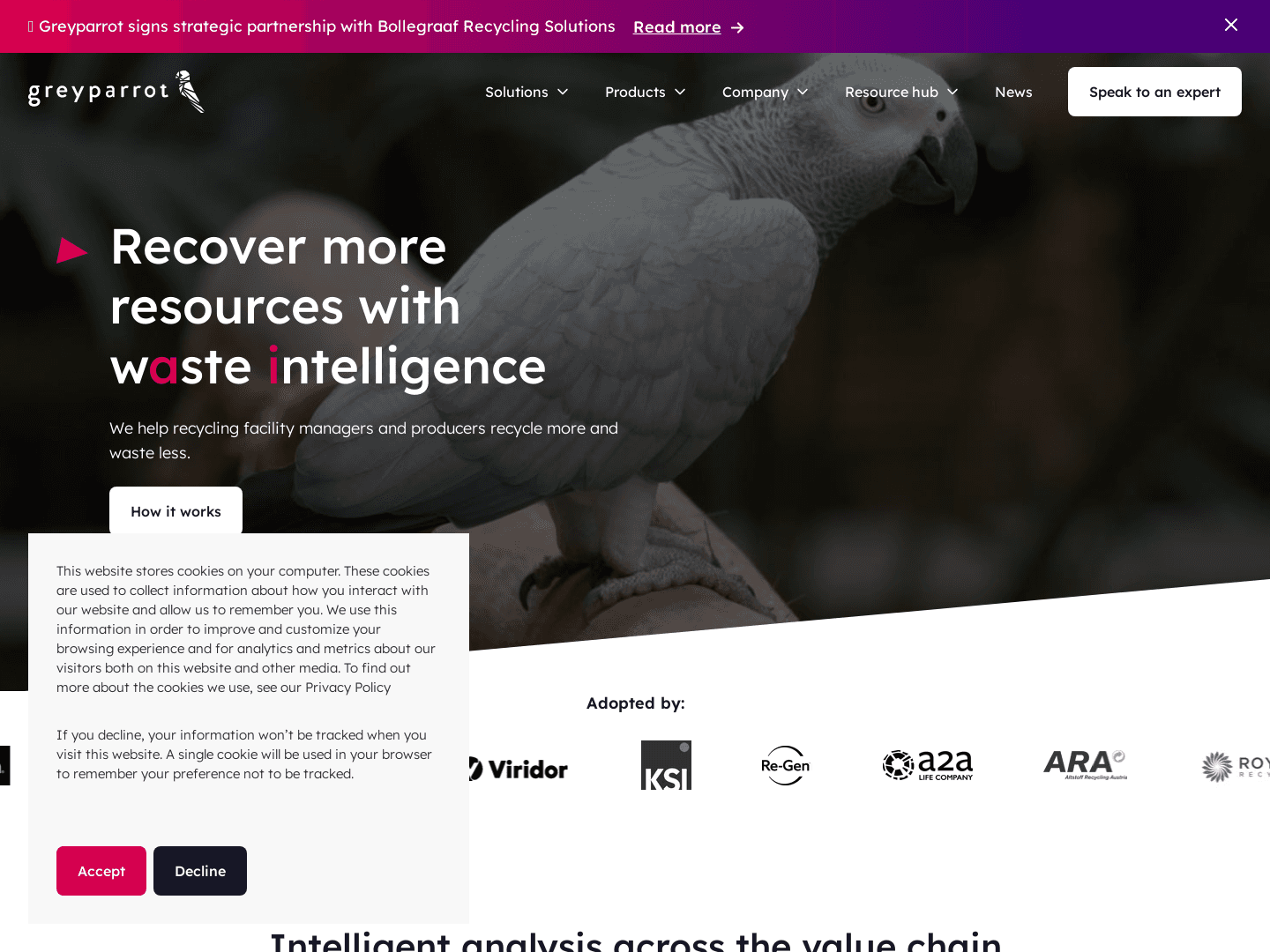 "London AI Startup Greyparrot Raises $12.8M for Waste Analytics"