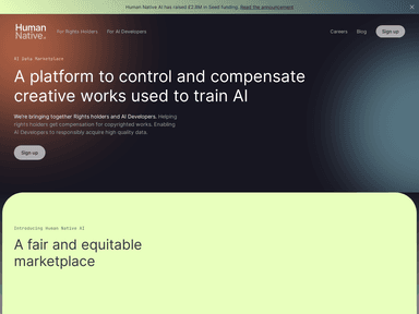 Human Native AI mercuri startup