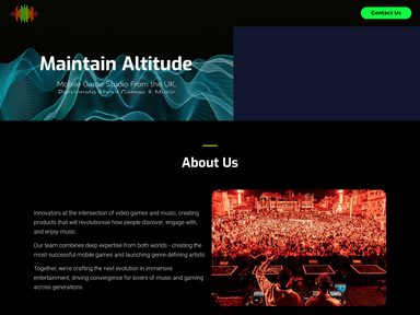 Maintain Altitude gaming startup