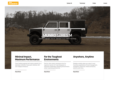 Munro cars startup