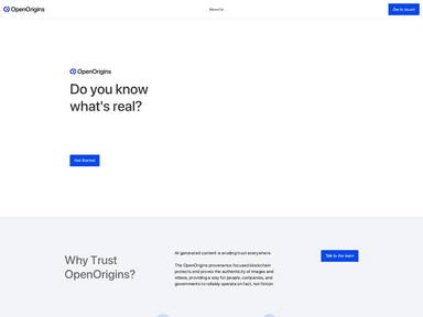 OpenOrigins web-3 startup