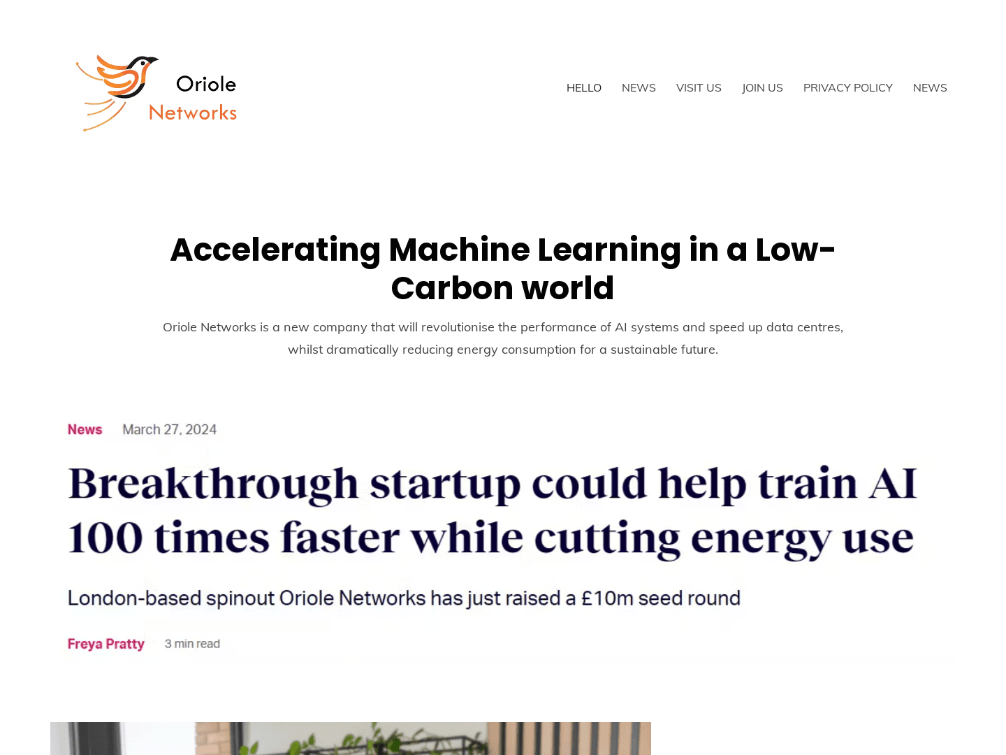 Oriole Networks Raises £10M for Light-based AI Training