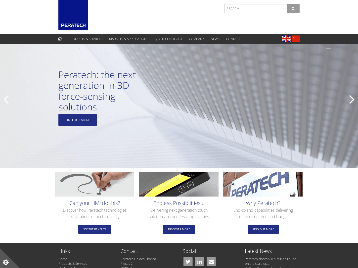 "Peratech Raises $31.5 Million to Innovate User Interfaces"