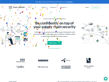 Risk Ledger firstminute capital startup