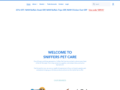 Sniffers Pet Care ecommerce startup