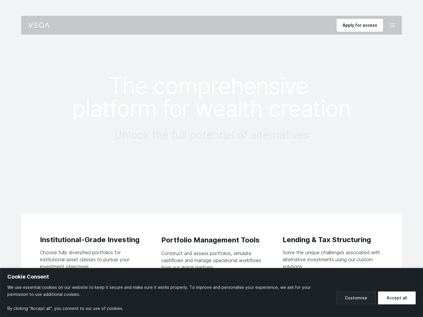 Vega: Bridging Institutional and Private Wealth Management