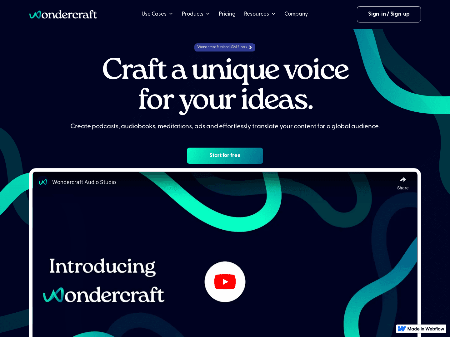 London-Based Wondercraft Secures $3M Seed Funding for AI Audio Content