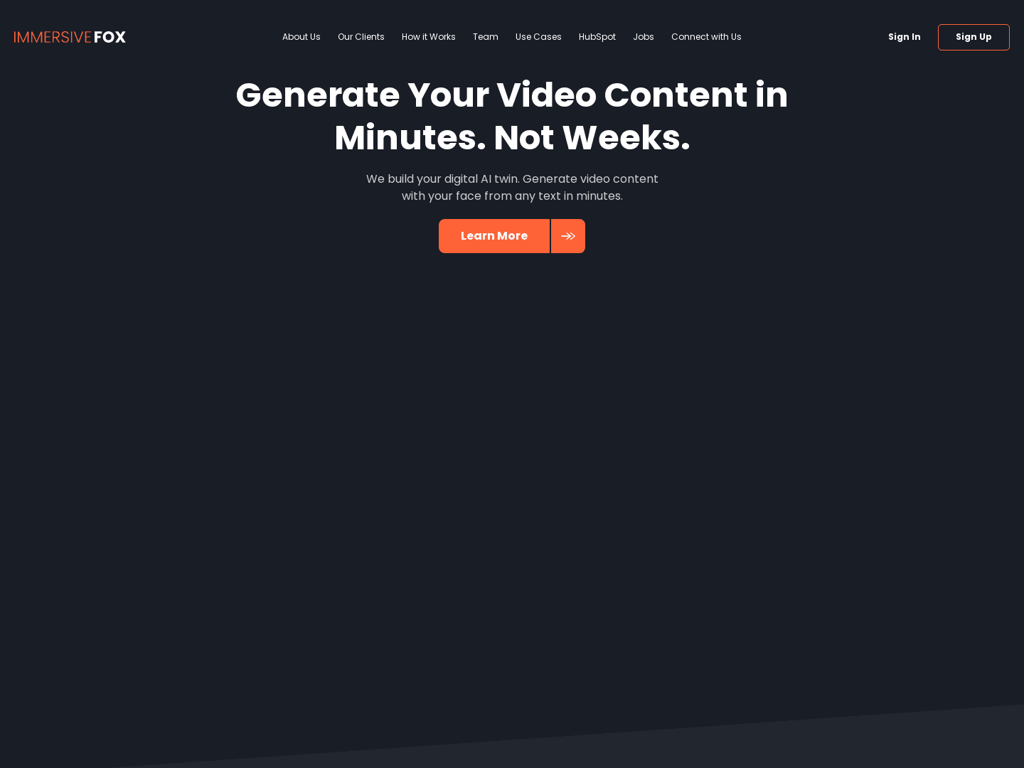 Immersive Fox Raises €3.3m for AI-Generated Video Solution