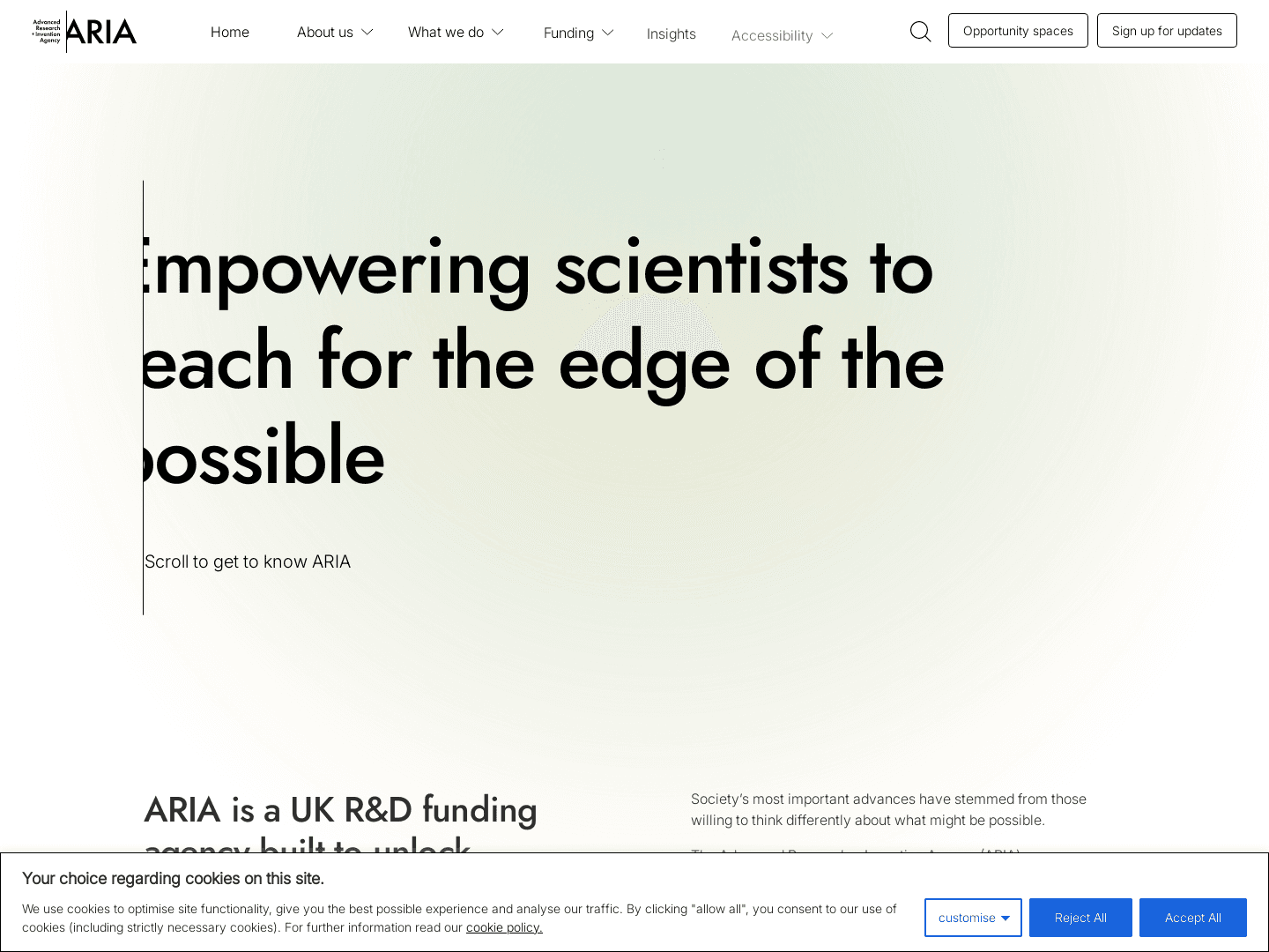 Advanced Research and Invention Agency (ARIA)