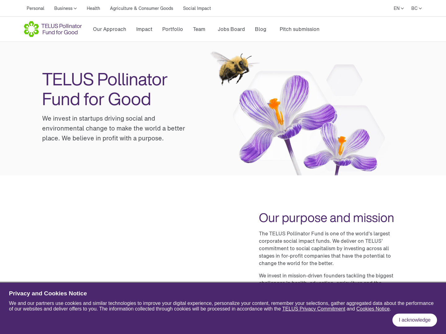 TELUS Pollinator Fund for Good