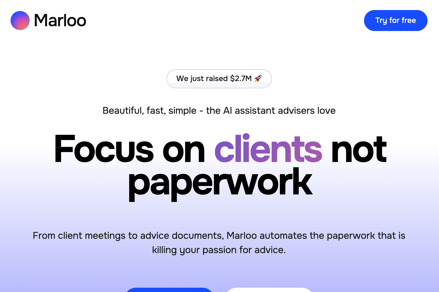 AI assistant Marloo raises £2m led by Blackbird Ventures with Tom Hambrett