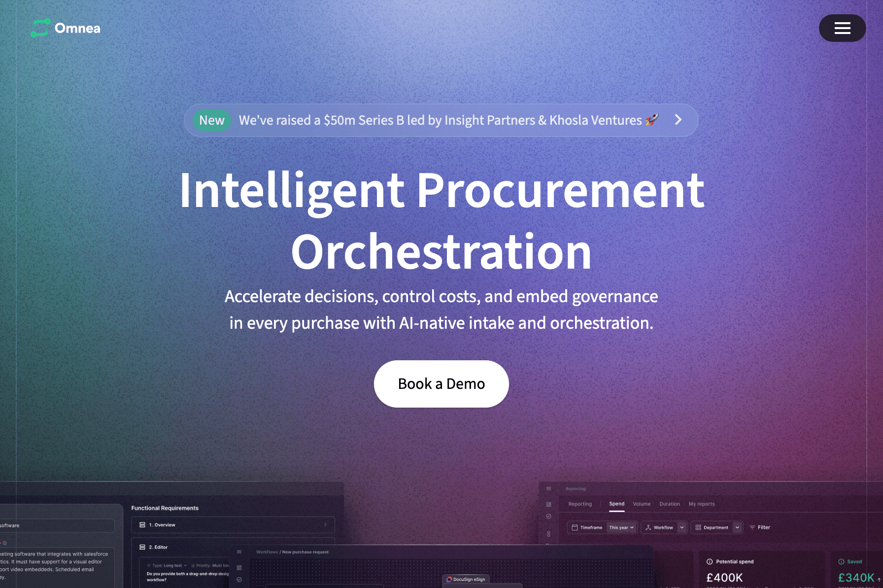 AI procurement platform Omnea raises £36.6m led by Insight Partners with Khosla Ventures