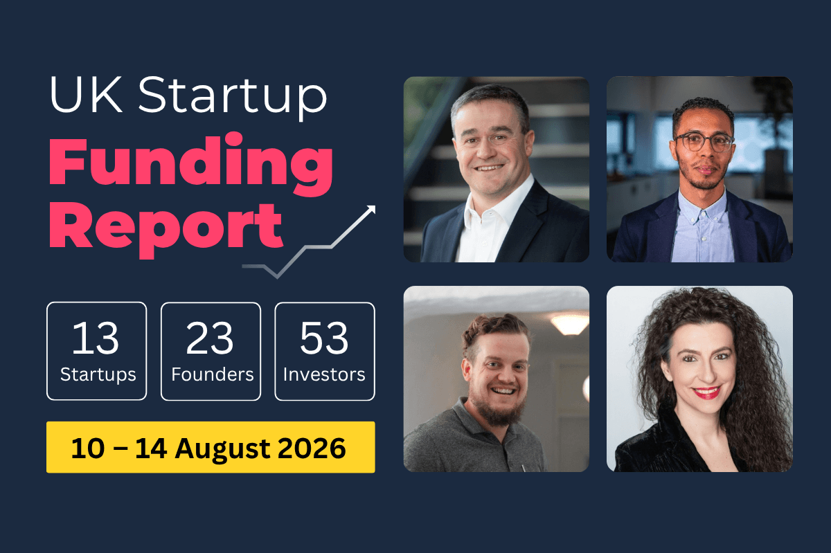 UK Startup Funding Report: £378.8m raised across Space, Cyber security and Fintech (10–14 Aug 2026).