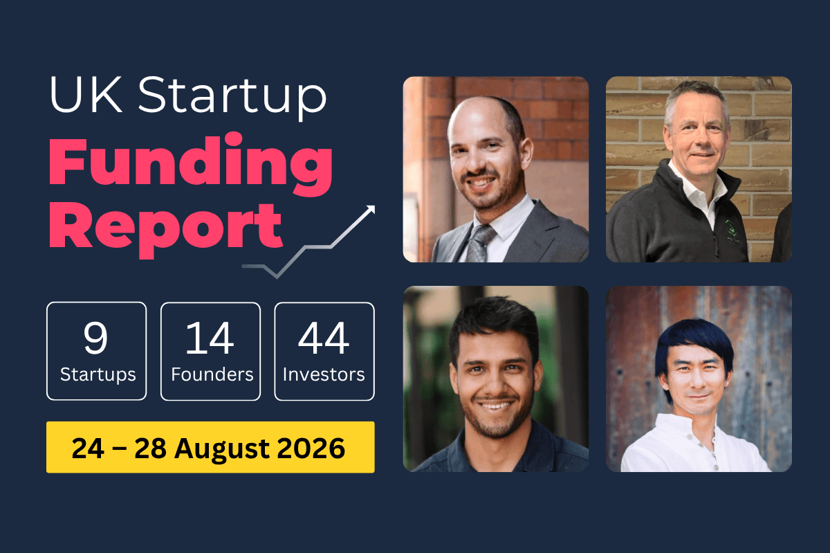 UK Startup Funding Report: £95.0m raised across AI, Energy and Foodtech (25–29 Aug 2026).