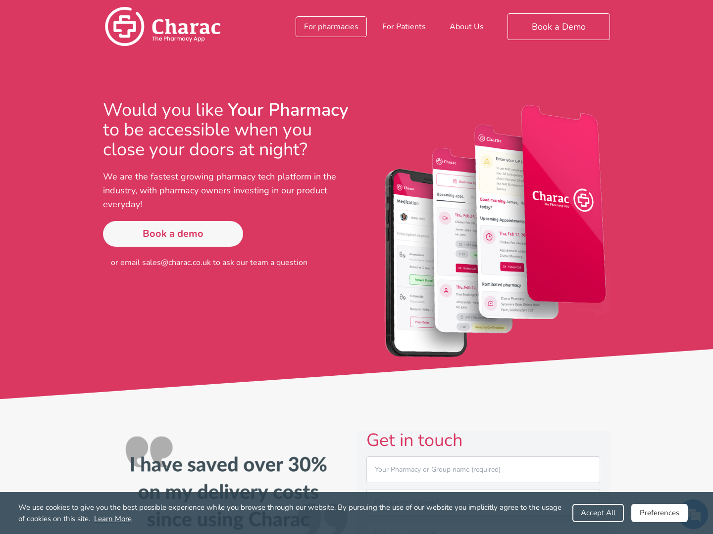"Charac Receives £1.2 Million Boost to Transform Pharmacy Sector"