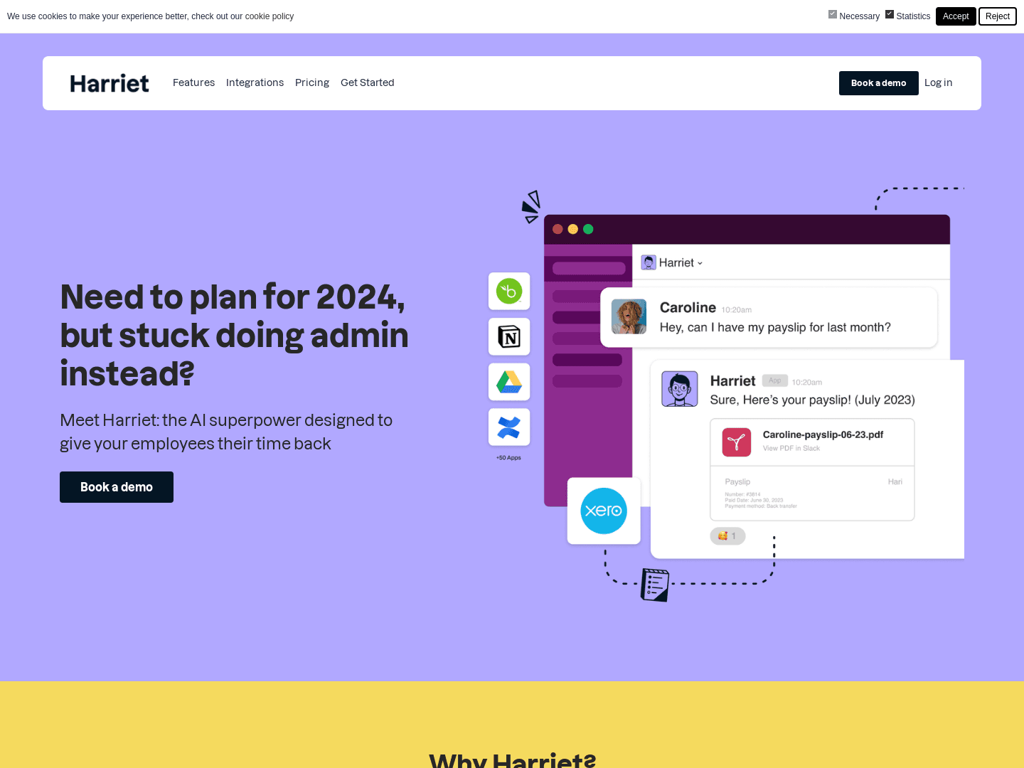 "Harriet: AI Solution Revolutionizing HR Data Management and Support"