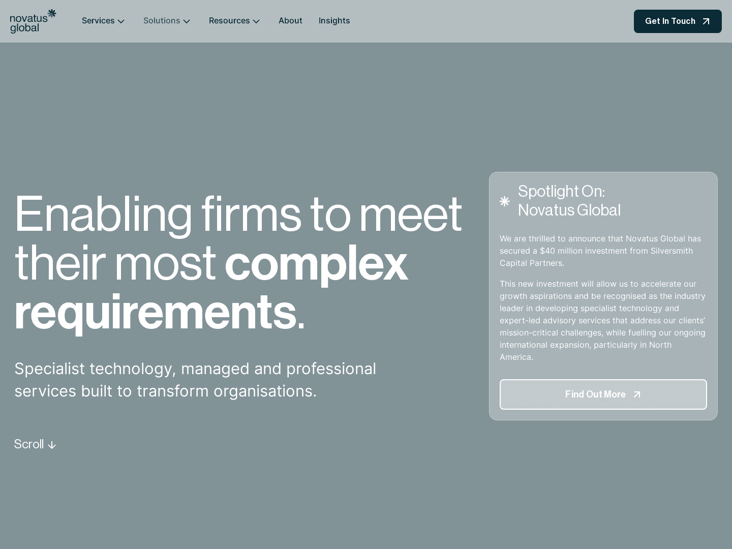 Novatus Global Secures $40 Million for Expansion Efforts