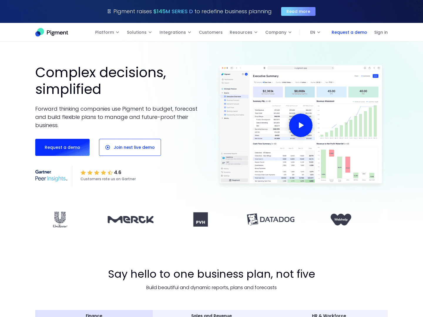 "Pigment Secures $145M in Series D Funding Round"