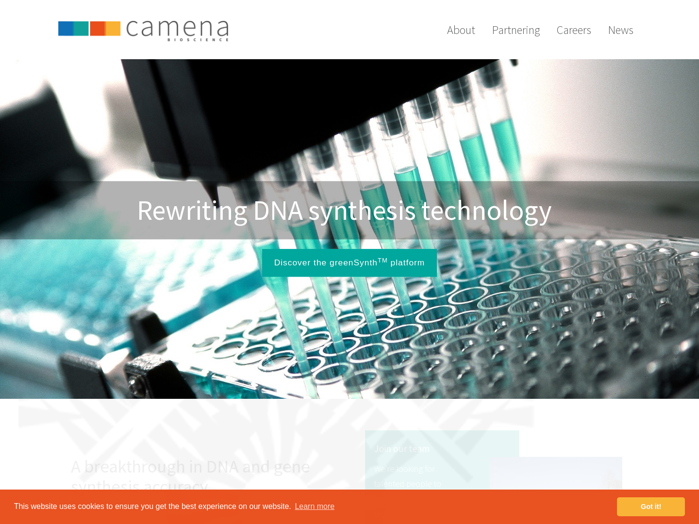 Camena Bioscience Raises £7.8M to Expand Synthetic Gene Operations