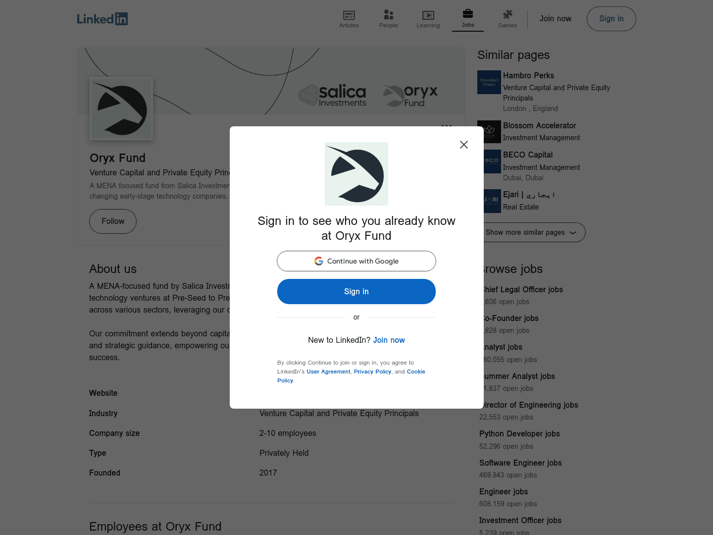 Salica Oryx Fund
